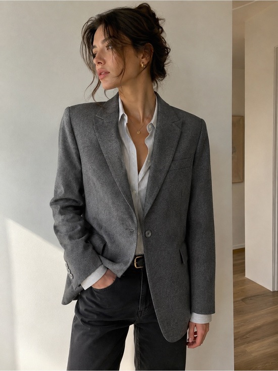 Massimo Dutti Jackets & Blazers - Massimo Dutti 75% Alpaca Tailored Gray Blazer | Made in Portugal